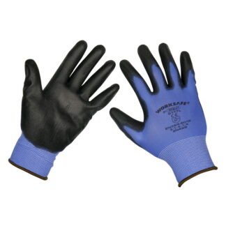 Sealey Worksafe® Lightweight Precision Grip Gloves, Large - Pack of 6 Pairs (5055257206717) TSP117L/6