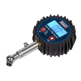 Sealey Digital Tyre Pressure Gauge with Swivel Head & Quick Release (5054511850888) TST001