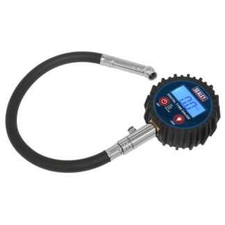 Sealey Digital Tyre Pressure Gauge with Push- On Connector (5054511850901) TST002