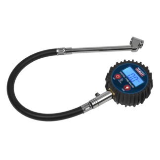 Sealey Digital Tyre Pressure Gauge with Twin Push- On Connector (5054511850918) TST003