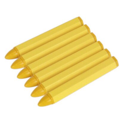 Sealey Tyre Marking Crayon, Yellow - Pack of 6 (5051747928633) TST14
