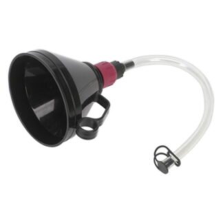 Sealey Valved Flexible Spout Funnel with Filter 160mm (5051747522824) VFF1