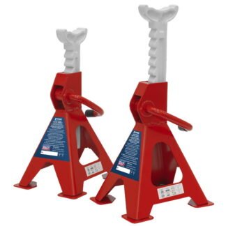 Sealey Ratchet Type Axle Stands (Pair) 2 Tonne Capacity per Stand (5054630095801) VS2002