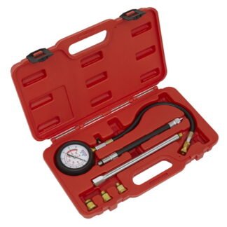 Sealey Petrol Compression Tester Deluxe Kit 6pc (5051747552203) VSE300D