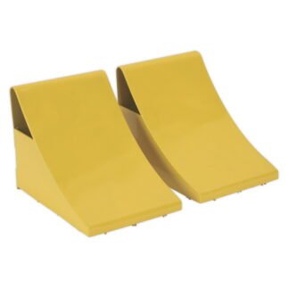 Sealey Heavy- Duty Steel Wheel Chocks 4kg - Pair (5024209907668) WC05