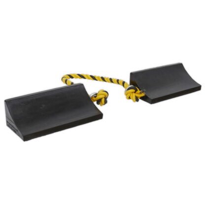 Sealey Rubber Wheel Chocks Heavy- Duty - Pair (5054511588743) WC16