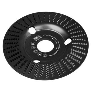 Sealey 115mm Bevel Shape Wood Carving Disc 22mm Bore (5054630436543) WCD115B