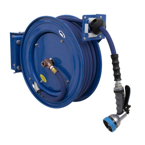 Sealey Heavy- Duty Retractable Water Hose Reel 15m 13mm ID Rubber Hose (5054511694321) WHR1512