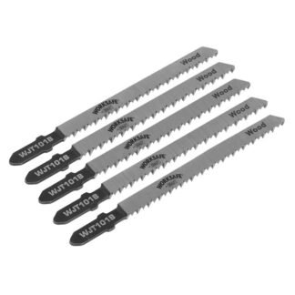 Sealey Worksafe® Jigsaw Blade for Wood & Plastics 75mm 10tpi - Pack of 5 (5055257205178) WJT101B