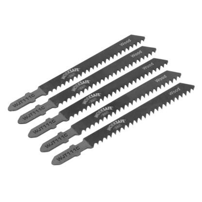 Sealey Jigsaw Blade for Soft Wood & Plastics 75mm 8tpi - Pack of 5 (5055257205208) WJT111C