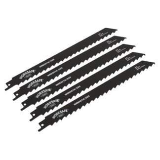 Sealey Reciprocating Saw Blade for Wood 225mm 3tpi - Pack of 5 (5055257205321) WRS3019/225