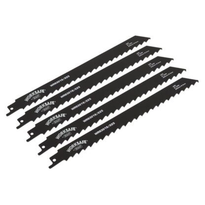 Sealey Reciprocating Saw Blade for Wood 225mm 3tpi - Pack of 5 (5055257205321) WRS3019/225