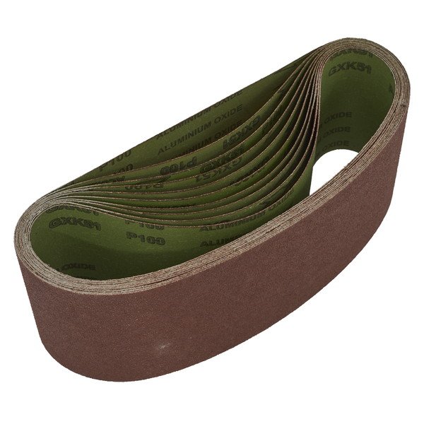 Sealey Worksafe® 100 x 610mm Sanding Belt 100Grit - Pack of 10 (5055111204804) WSB61100