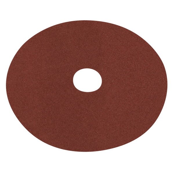 Sealey Worksafe® 125mm Fibre Backed Sanding Disc 60Grit - Pack of 25 (5055257206199) WSD560