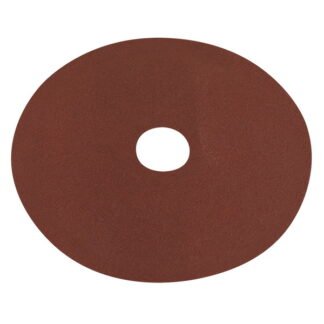 Sealey Worksafe® 125mm Fibre Backed Sanding Disc 80Grit - Pack of 25 (5055257206205) WSD580