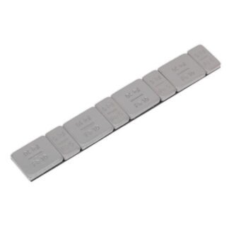 Sealey Plastic Coated Zinc Plated Adhesive Wheel Weight 5/10g Strip of 8 (4 x Each Weight) - Pack of 100 (5054511153071) WWSA510PC