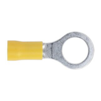 Sealey Easy- Entry Ring Terminal 10.5mm (3/8 ), Yellow - Pack of 100 (5054511012750) YT16