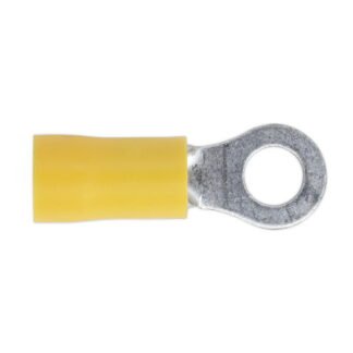 Sealey Easy- Entry Ring Terminal 5.3mm (2BA), Yellow - Pack of 100 (5054511012774) YT18