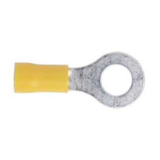 Sealey Easy- Entry Ring Terminal 8.4mm (5/16 ), Yellow - Pack of 100 (5054511012798) YT20