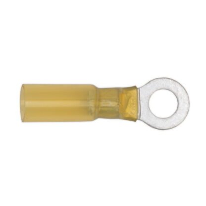 Sealey Heat Shrink Ring Terminal 6.4mm, Yellow - Pack of 25 (5054511004403) YTSR2564