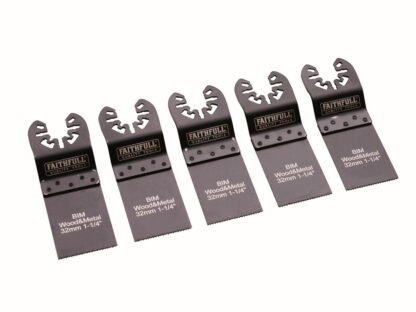 Faithfull 5 Piece Multi-Tool Blade Set XMS25MULTI5