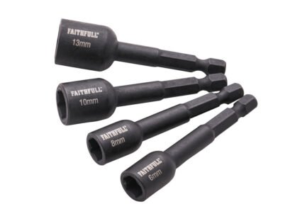 Faithfull 4 Piece Impact Nut Driver Set XMS25NUTD4