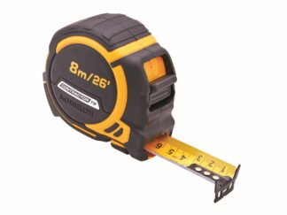 Komelon 8m (26ft) Contractors Tape With Free Belt Clip (8803005003845) XMS25PROTAPE