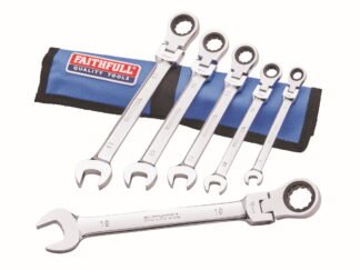 Faithfull 6 Piece Ratcheting Combination Spanner Set XMS25SPANNER