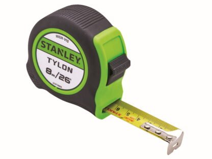 Stanley Hi-Viz Tylon Tape 8m (26ft) XMS25TAPE8