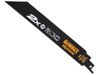 Dewalt 2X Life Metal Reciprocating Blade 203mm x 14/18 TPI Pack of 5 (5035048088586) DEWDT2408LQZ