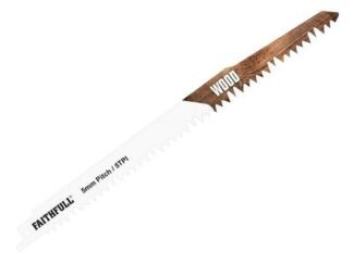 Faithfull S1531L Sabre Saw Blade Wood 240mm 5 TPI (Pack of 5) (5023969253930) FAISBS1531L