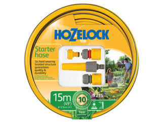 Hozelock 7215P Starter Hose Starter Set 15m 12.5mm (1/2in) Diameter (5010646053198) HOZ72159000