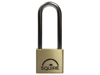 Squire LN4LS Lion Brass Padlock 5-Pin 40mm - 65mm Long Shackle (5012245002706) HSQLN4212