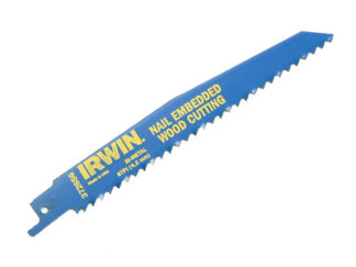Irwin Sabre Saw Blade 956R 225mm Nail Embeded Wood Pack of 5 (5706915041583) IRW10504158