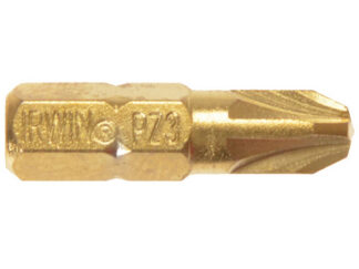 Irwin Screwdriver Bits Pozidriv PZ3 25mm Titanium (Pack 10) (5706915043433) IRW10504343