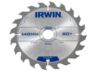 Irwin Construction Circular Saw Blade 140 x 20mm x 20T ATB (5706918970880) IRW1897088