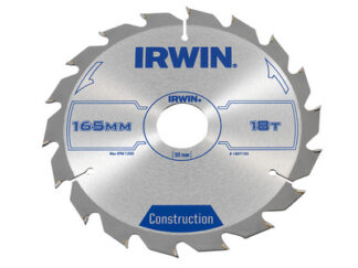 Irwin Construction Circular Saw Blade 165 x 30mm x 18T ATB (5706918971931) IRW1897193