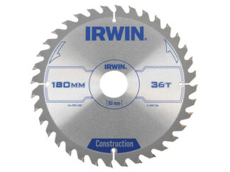Irwin Construction Circular Saw Blade 180 x 30mm x 36T ATB (5706918971962) IRW1897196