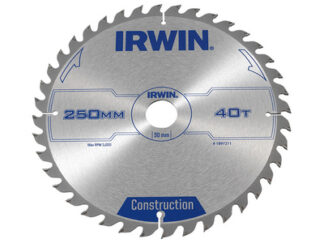 Irwin General Purpose Table & Mitre Saw Blade 250 x 30mm x 40T ATB (5706918972112) IRW1897211