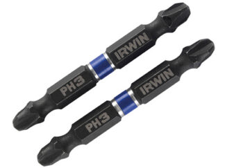 Irwin Impact Double-Ended Screwdriver Bits Phillips PH3 60mm (Pack 2) (5706919233786) IRW1923378