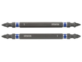 Irwin Impact Double-Ended Screwdriver Bits Pozi PZ1 100mm (Pack 2) (5706919234073) IRW1923407