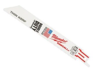 Milwaukee Power Tools SAWZALL® Metal: Thin Kerf Blade 150mm 18 TPI (Pack 5) (045242082858) MIL48005184