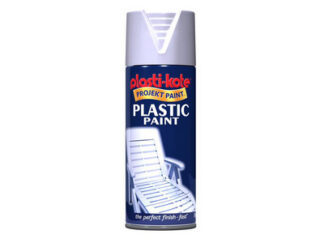 Plastikote Plastic Paint Spray White Gloss 400ml (5055018107710) PKT10607