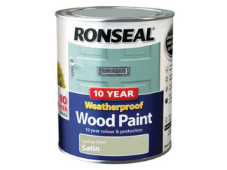 Ronseal 10 Year Weatherproof Wood Paint Spring Green Satin 750ml (5010214887903) RSL38790