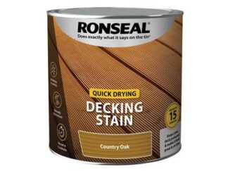 Ronseal Quick Drying Decking Stain Country Oak 2.5 litre (5010214890774) RSLQDDSCO25L