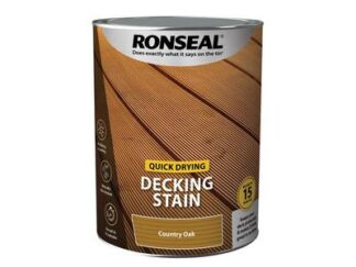 Ronseal Quick Drying Decking Stain Country Oak 5 litre (5010214890842) RSLQDDSCO5L
