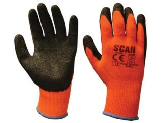 Scan Thermal Latex Coated Gloves - XXL (Size 11) (5023969317670) SCAGLOKSTHXX