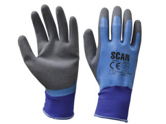 Scan Waterproof Latex Gloves - L (Size 9) (5023969312903) SCAGLOLATWP