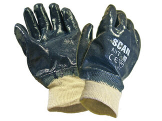 Scan Nitrile Knitwrist Heavy-Duty Gloves (5023969224275) SCAGLONIT